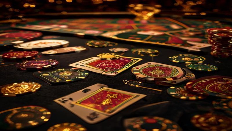 Bàn baccarat live với bảng cầu hiển thị bên cạnh